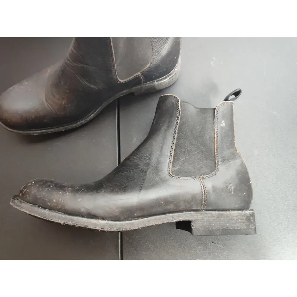 Frye Tyler Ankle Chelsea Boots Leather Black size 9D mens